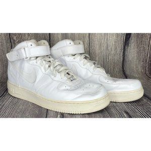 Nike Air Force 1 AF1 ‘82 Mid '07 Triple White 315123-111 Men’s Size 14 Rare